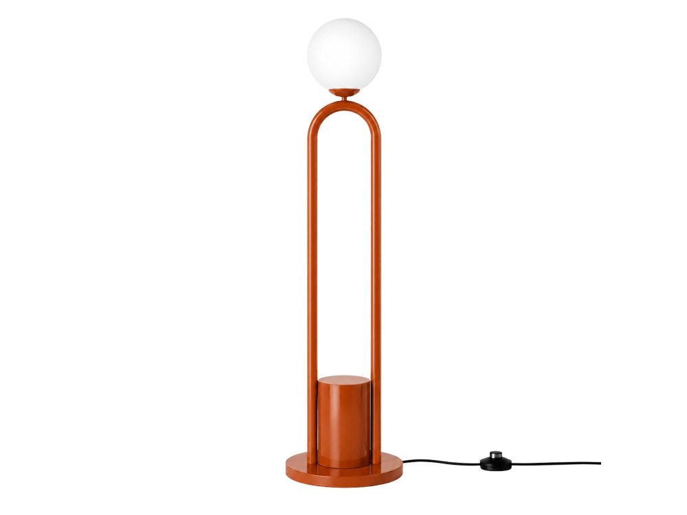 Lampadaire en métal "Loop" - 30 x 30 cm - Marron