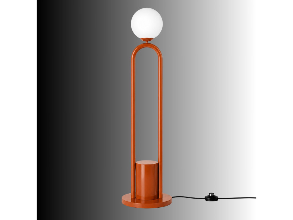 Lampadaire en métal "Loop" - 30 x 30 cm - Marron