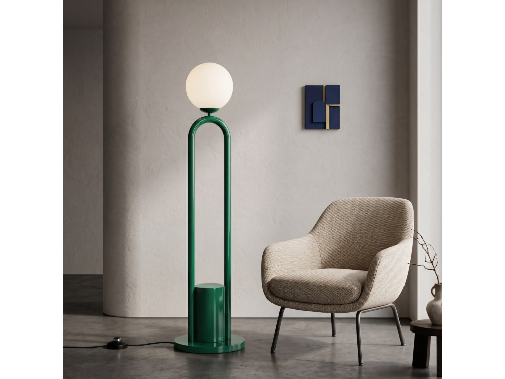 Lampadaire en métal "Loop" - 30 x 30 cm - Vert