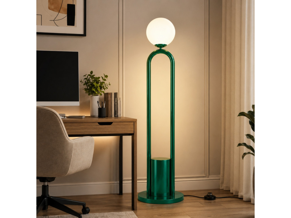 Lampadaire en métal "Loop" - 30 x 30 cm - Vert