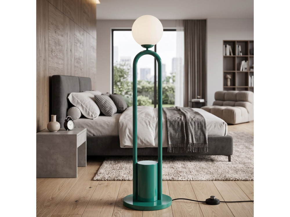Lampadaire en métal "Loop" - 30 x 30 cm - Vert