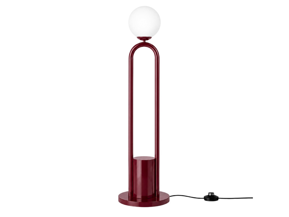 Lampadaire en métal "Loop" - 30 x 30 cm - Rouge