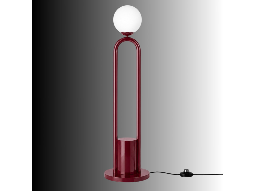 Lampadaire en métal "Loop" - 30 x 30 cm - Rouge