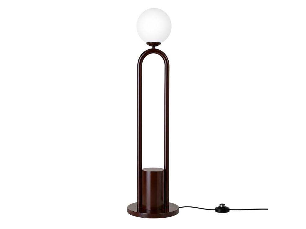 Lampadaire en métal "Loop" - 30 x 30 cm - Marron