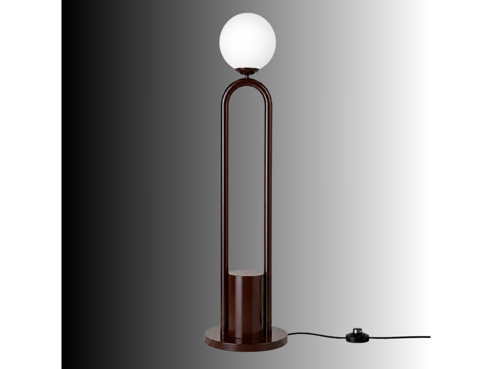 Lampadaire en métal "Loop" - 30 x 30 cm - Marron