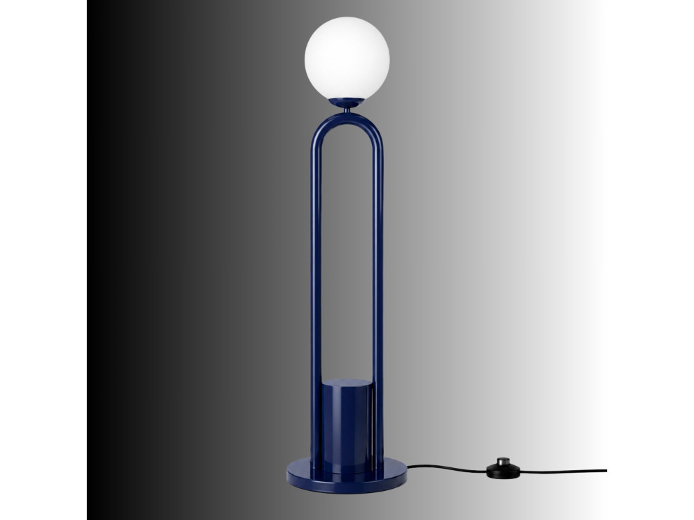 Lampadaire en métal "Loop" - 30 x 30 cm - Bleu