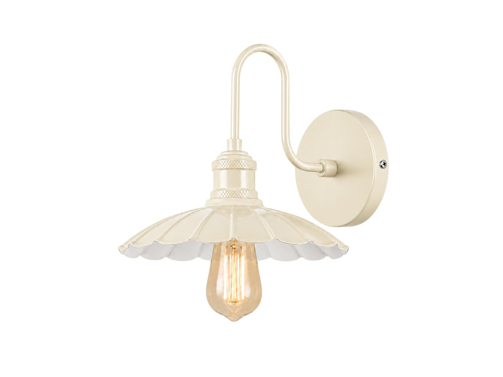 Applique murale en métal "Volan" - 25 x 30 cm - Beige