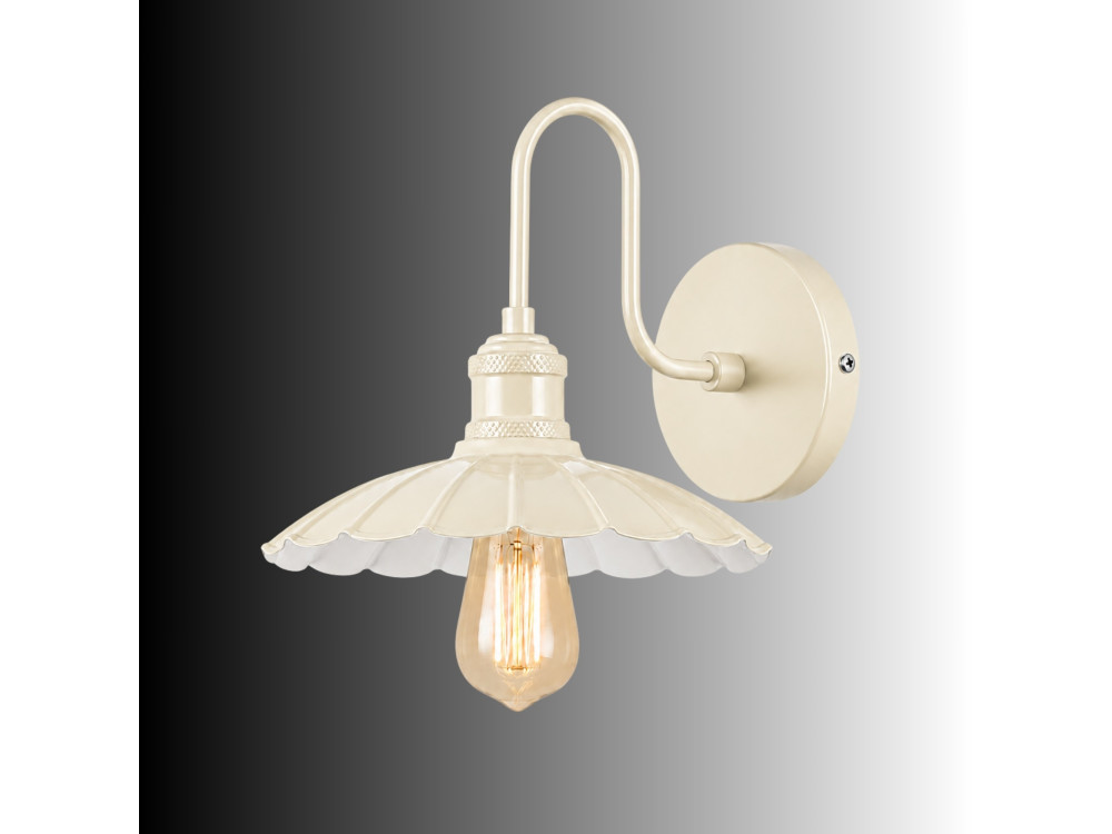 Applique murale en métal "Volan" - 25 x 30 cm - Beige
