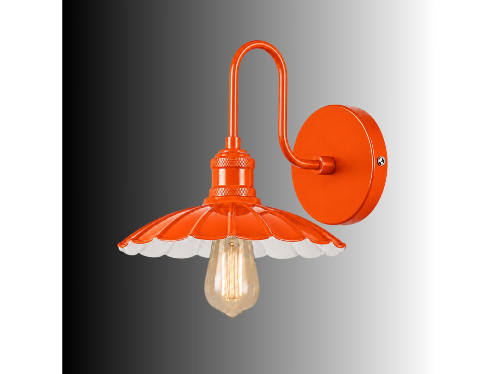 Applique murale en métal "Volan" - 25 x 30 cm - Orange