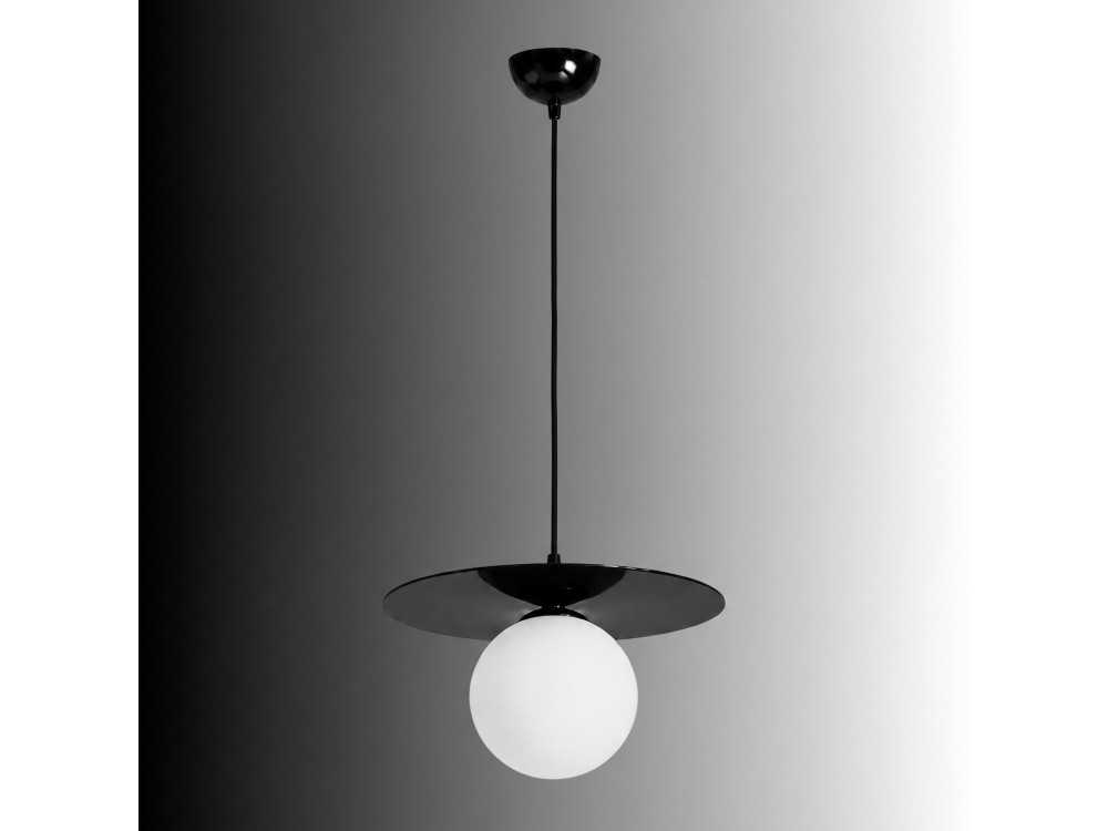Lampe suspendue en métal "Vesper" - 40 x 40 cm - Noir