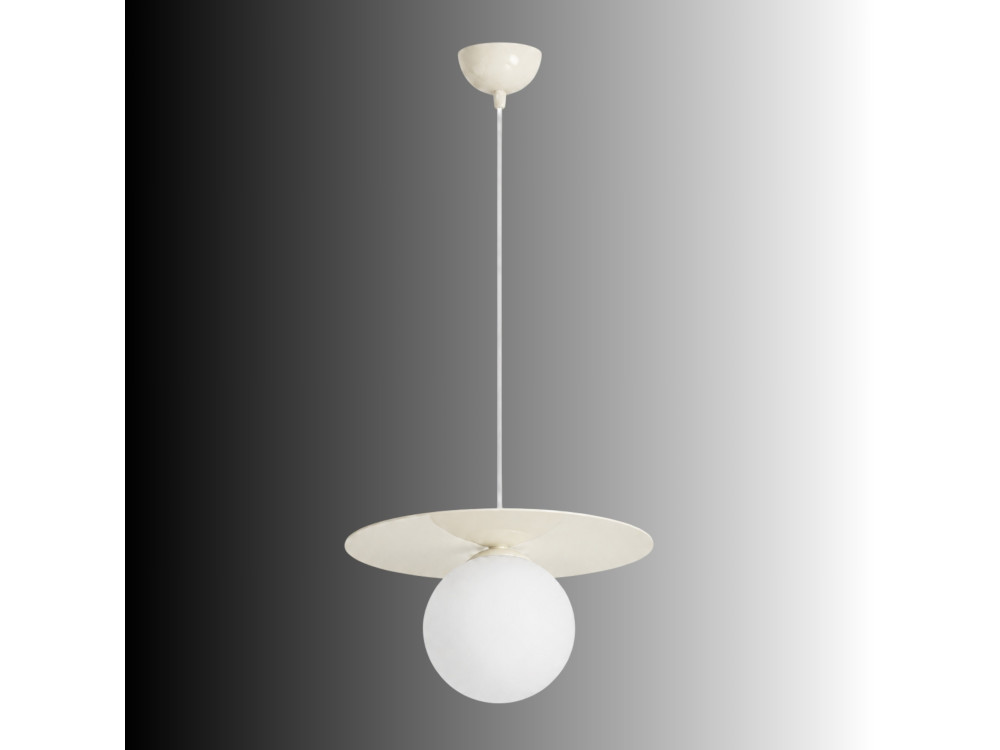 Lampe suspendue en métal "Vesper" - 40 x 40 cm - Beige