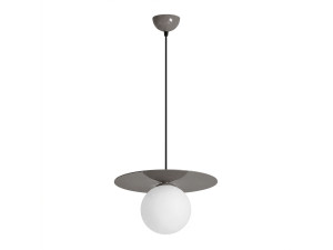 Lampe suspendue en métal "Vesper" - 40 x 40 cm - Gris