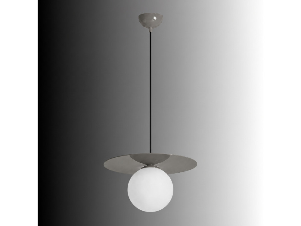 Lampe suspendue en métal "Vesper" - 40 x 40 cm - Gris