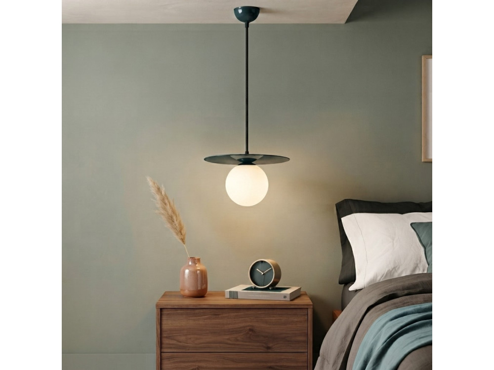 Lampe suspendue en métal "Vesper" - 40 x 40 cm - Vert