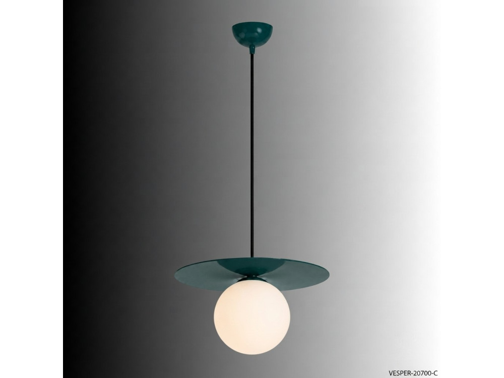 Lampe suspendue en métal "Vesper" - 40 x 40 cm - Vert