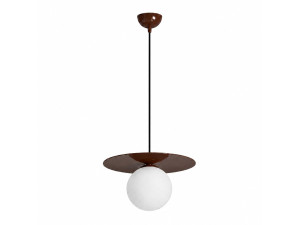 Lampe suspendue en métal "Vesper" - 40 x 40 cm - Marron