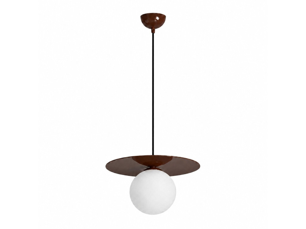 Lampe suspendue en métal "Vesper" - 40 x 40 cm - Marron