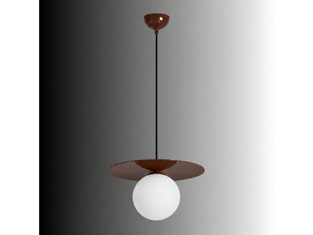Lampe suspendue en métal "Vesper" - 40 x 40 cm - Marron
