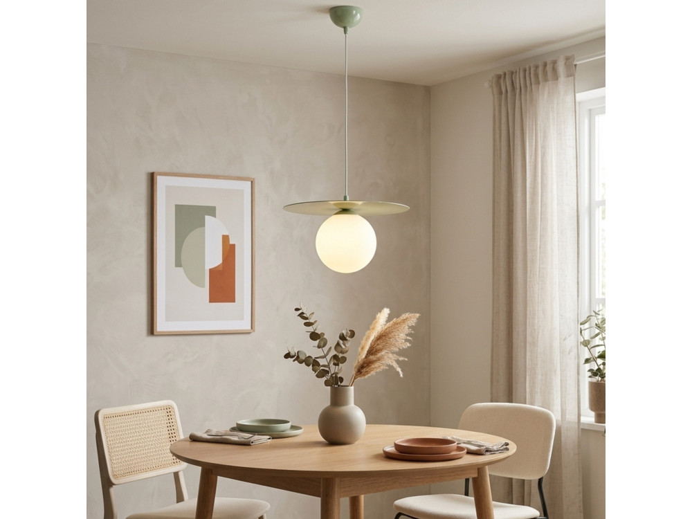 Lampe suspendue en métal "Vesper" - 40 x 40 cm - Vert