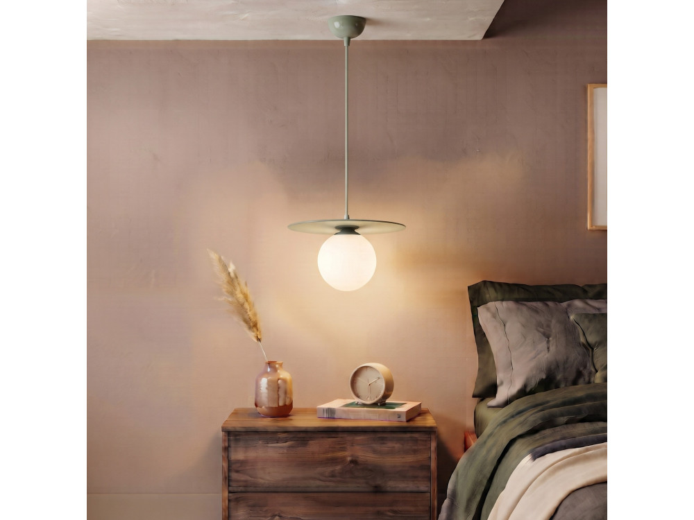Lampe suspendue en métal "Vesper" - 40 x 40 cm - Vert