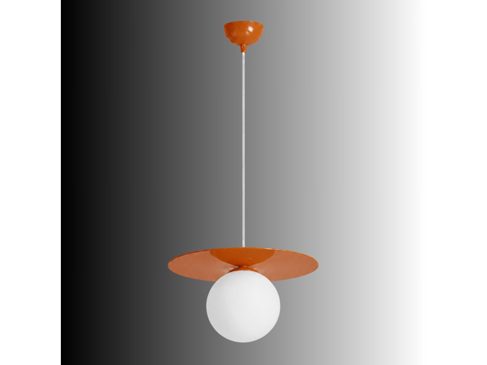 Lampe suspendue en métal "Vesper" - 40 x 40 cm - Orange