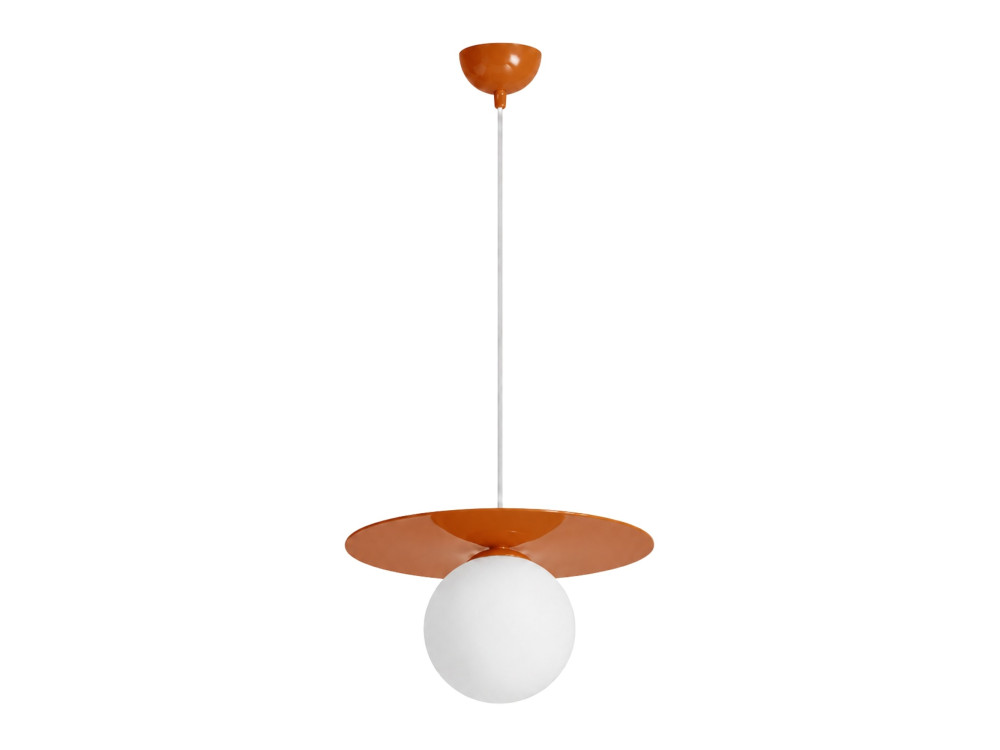 Lampe suspendue en métal "Vesper" - 40 x 40 cm - Orange