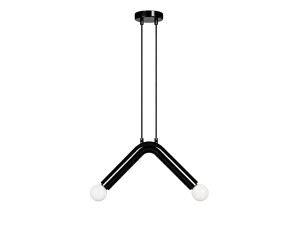 Lampe suspendue en métal "Balance" - 33 x 15 cm - Noir