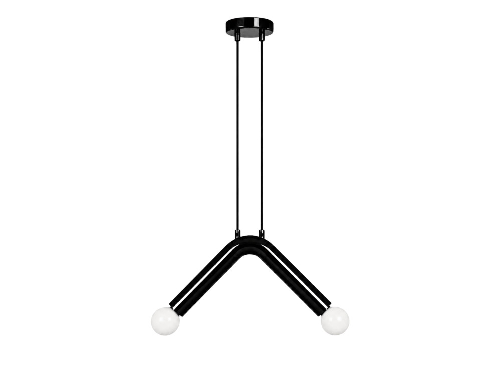 Lampe suspendue en métal "Balance" - 33 x 15 cm - Noir