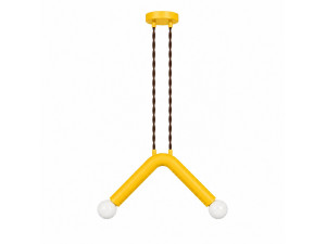 Lampe suspendue en métal "Balance" - 33 x 15 cm - Jaune
