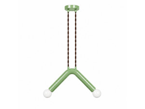 Lampe suspendue en métal "Balance" - 33 x 15 cm - Vert