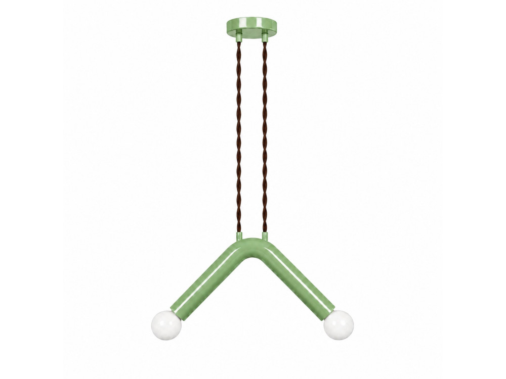 Lampe suspendue en métal "Balance" - 33 x 15 cm - Vert