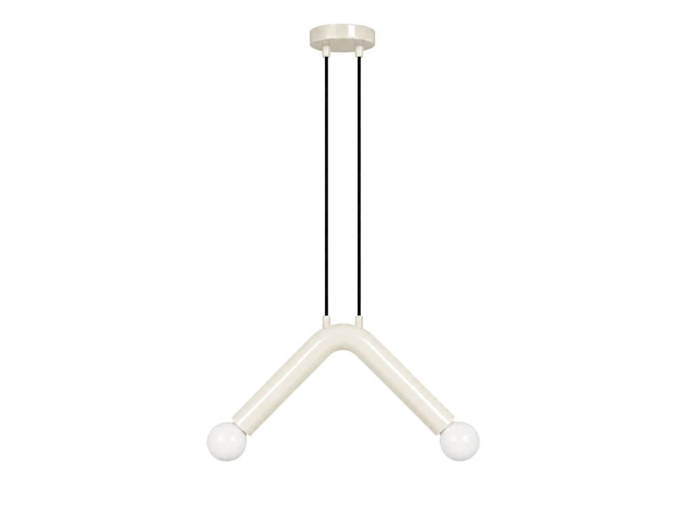 Lampe suspendue en métal "Balance" - 33 x 15 cm - Blanc