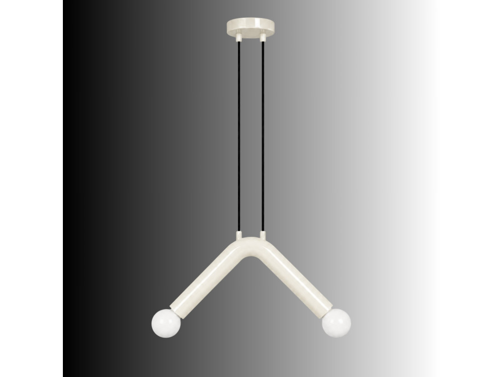 Lampe suspendue en métal "Balance" - 33 x 15 cm - Blanc