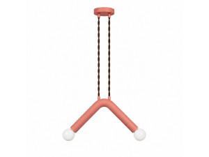 Lampe suspendue en métal "Balance" - 33 x 15 cm - Rose