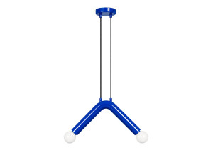 Lampe suspendue en métal "Balance" - 33 x 15 cm - Bleu