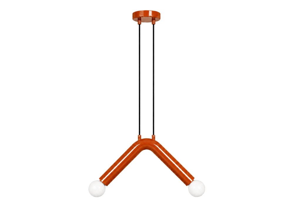 Lampe suspendue en métal "Balance" - 33 x 15 cm - Orange