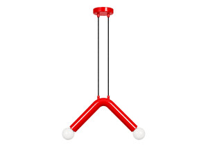 Lampe suspendue en métal "Balance" - 33 x 15 cm - Rouge