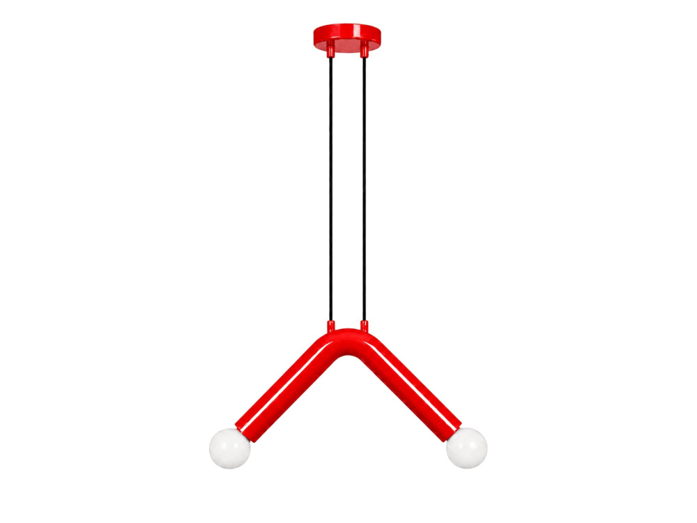 Lampe suspendue en métal "Balance" - 33 x 15 cm - Rouge