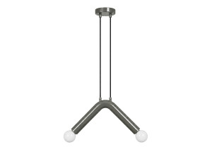Lampe suspendue en métal "Balance" - 33 x 15 cm - Gris