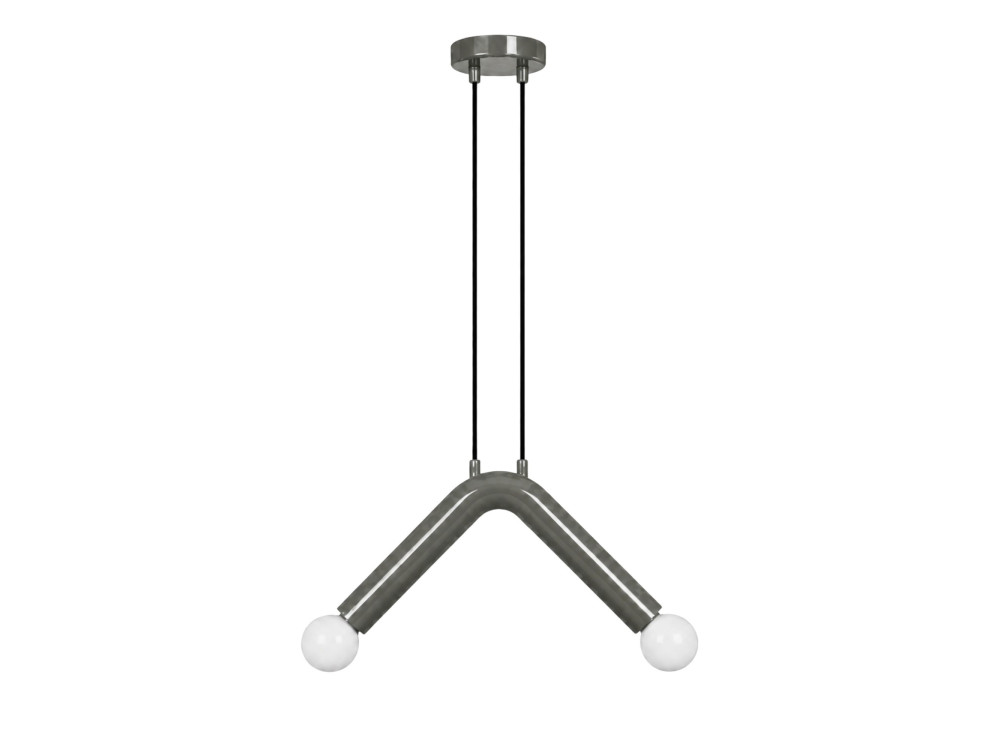 Lampe suspendue en métal "Balance" - 33 x 15 cm - Gris
