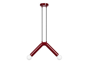 Lampe suspendue en métal "Balance" - 33 x 15 cm - Rouge