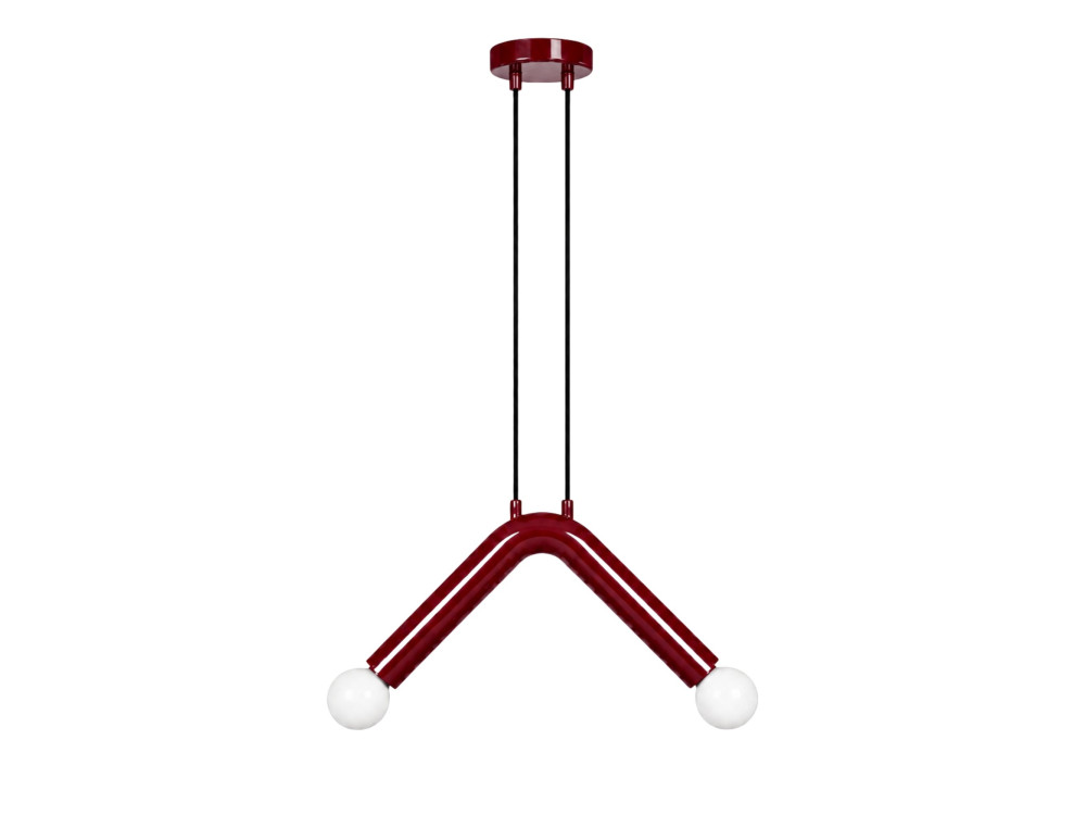 Lampe suspendue en métal "Balance" - 33 x 15 cm - Rouge