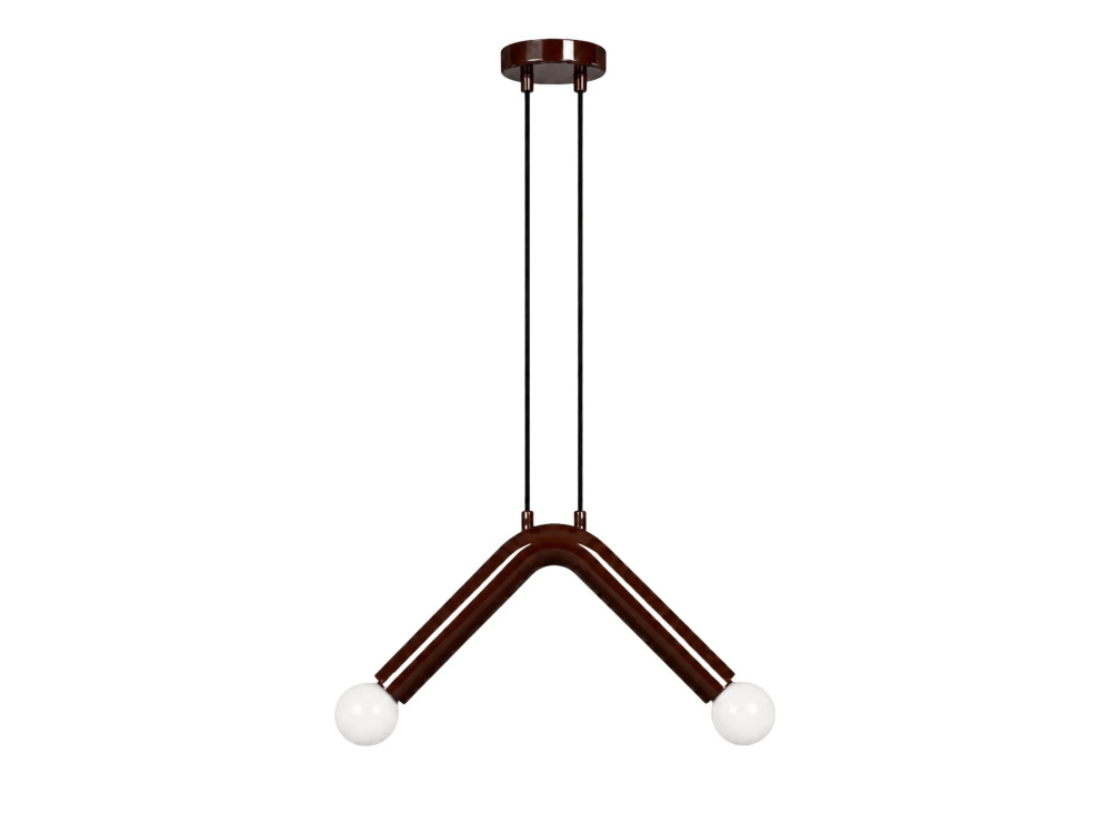 Lampe suspendue en métal "Balance" - 33 x 15 cm - Marron
