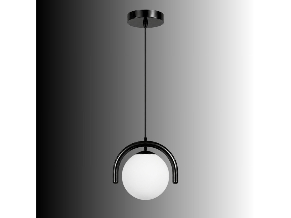 Lampe suspendue en métal "GEDIK-20441" - 20 x 20 cm - Noir