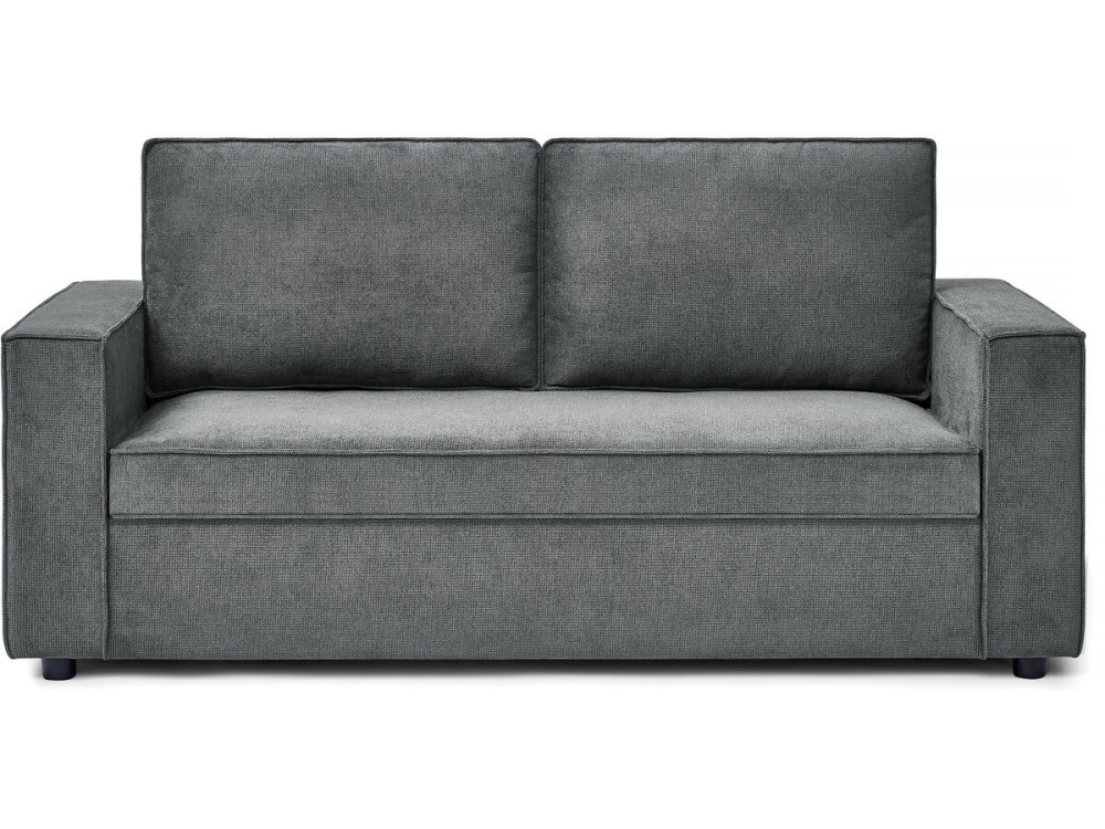 Canapé convertible express en tissu "Clara" - 185 x 90 x 88 cm - Gris