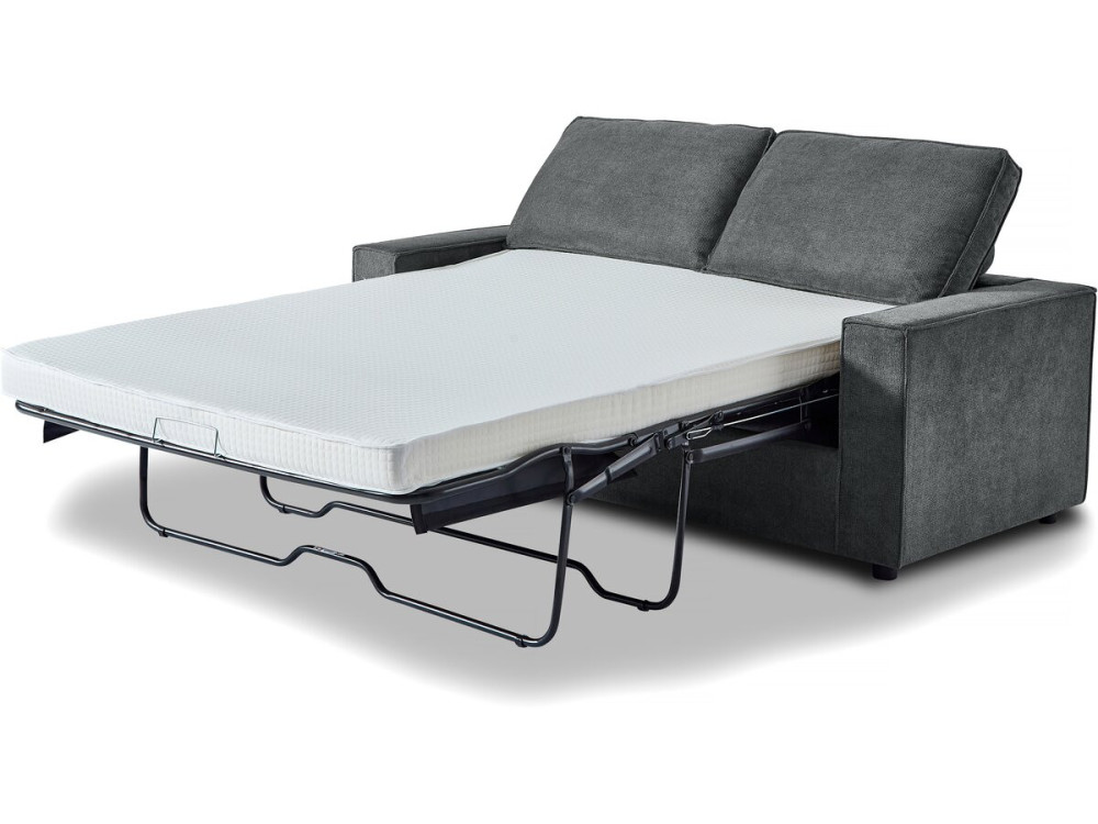 Canapé convertible express en tissu "Clara" - 185 x 90 x 88 cm - Gris