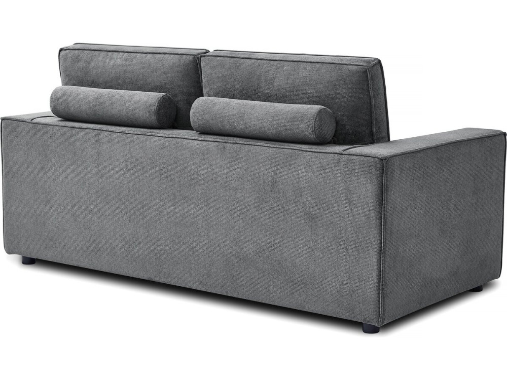 Canapé convertible express en tissu "Clara" - 185 x 90 x 88 cm - Gris