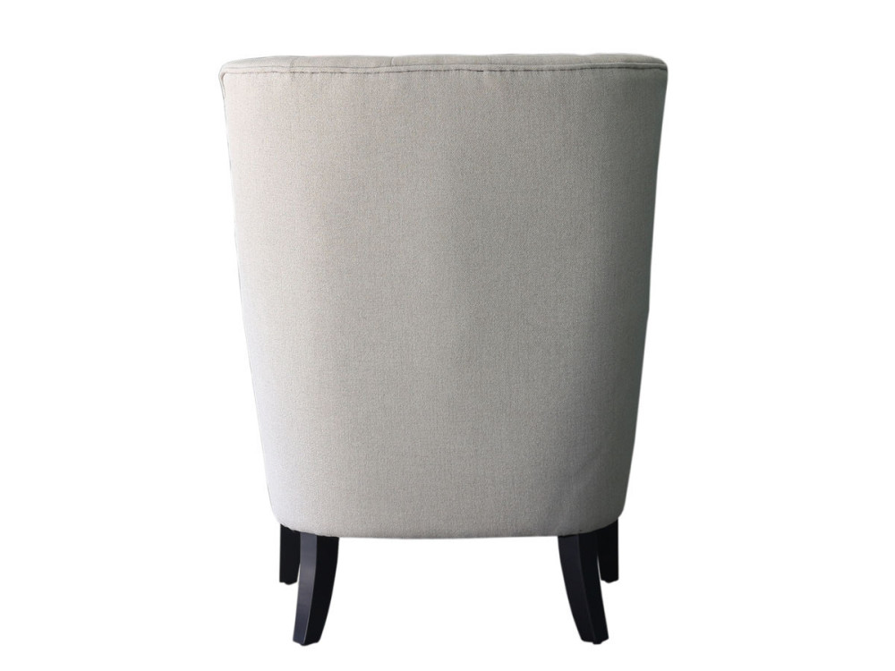 Fauteuil Scandinave Tissu "Duchesse" - 76 x 83 x 100,5 cm - Beige