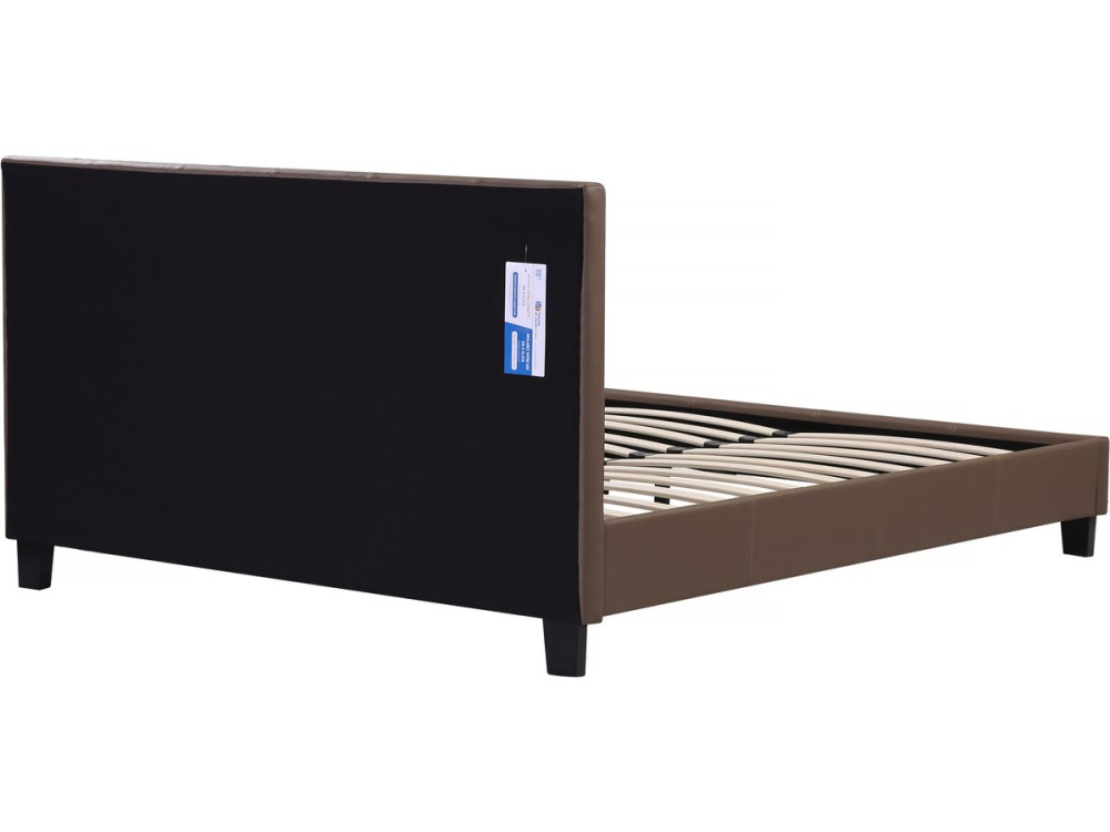 Lit double en pvc "Julia" - 160 x 200 - Marron