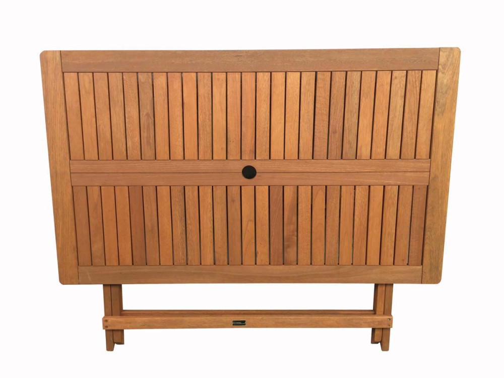 Table pliante bois exotique "Hong Kong" - Maple - 135 x 80 cm - Marron clair